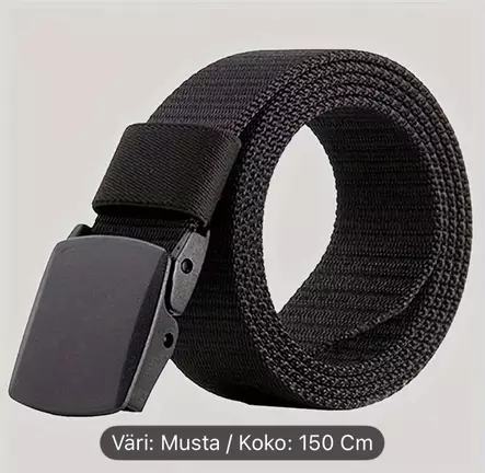 Pikalukitusvyö muovisoljella 37mmx150cm - Työhousujen tarvikkeet - PLV150cm - 1